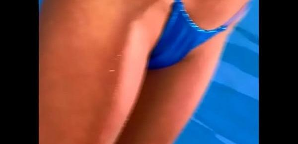 Teanna Kai - Bikini Strip in Pool